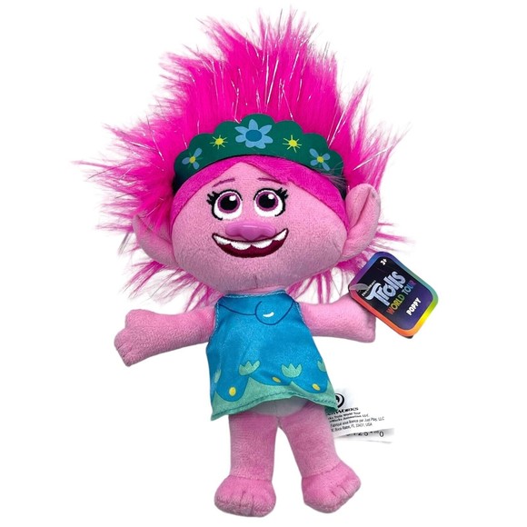Dreamworks Poppy Just Play Trolls World Tour Small Plush Stuffed Animal Toy NWT - Picture 3 of 10